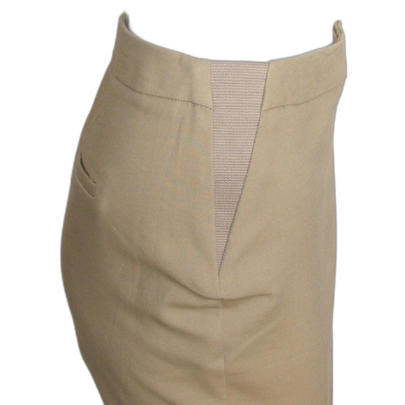 CHICO'S Modern Trousers, 0.5/S/6, Khaki Chinos, Zipper fly, Side elastic/panel - Picture 7 of 15